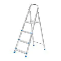 Стремянка, 4 ступени, стальная, оцинкованная Сибртех