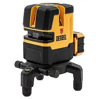Лазерный уровень LX 06 Green, 30 м, 520 нм, аккумулятор Li 5200 mAh, резьба 5/8" Denzel