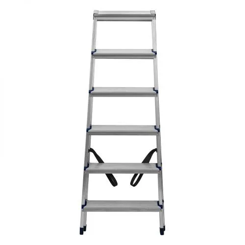 Стремянка двусторонняя 6 ступеней, алюминиевая, Сибртех фото 6 Стремянка двусторонняя 6 ступеней, алюминиевая, Сибртех фото 6