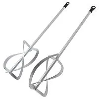 Комплект насадок для строительного миксера, 2шт., 220х560 мм, оцинкованные, хвостовик HEX13 Denzel