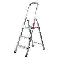 Стремянка усиленная, 3 ступени, алюминиевая, MTX