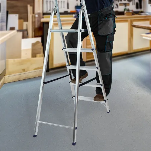 Стремянка усиленная, 5 ступеней, алюминиевая, MTX фото 4 Стремянка усиленная, 5 ступеней, алюминиевая, MTX фото 4