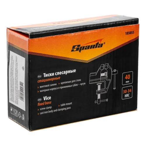 Тиски, 40 мм, крепление для стола Sparta фото 5 Тиски, 40 мм, крепление для стола Sparta фото 5