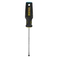 Отвертка, SL4х100 мм, S2, 3к рукоятка Denzel