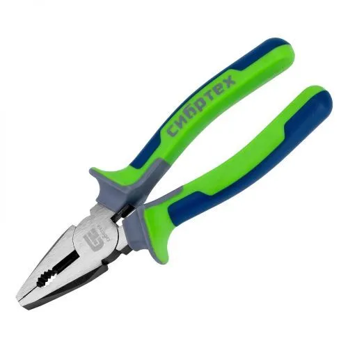 Плоскогубцы комбинированные, 200 мм, фосфатирование, трехкомпонентные рукоятки Сибртех Плоскогубцы комбинированные, 200 мм, фосфатирование, трехкомпонентные рукоятки Сибртех