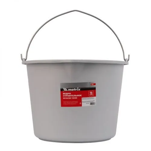 Ведро строительное пластмассовое 20 л, усиленное Matrix фото 2 Ведро строительное пластмассовое 20 л, усиленное Matrix фото 2