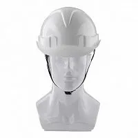 Каска защитная с храповым механизмом, Европласт, белая Сибртех