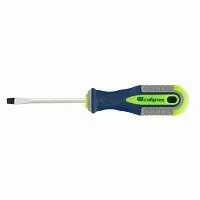 Отвертка, SL5 х 75 мм, CrV, трехкомпонентная рукоятка Сибртех