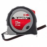 Рулетка Continuous fixation,7,5 м х 25 мм,двухкомпонентный корпус,плавная фиксация Matrix