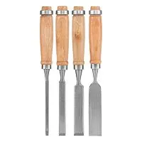 Набор долот-стамесок, 6-12-18-24 мм, плоских, деревянные рукоятки Sparta Набор долот-стамесок, 6-12-18-24 мм, плоских, деревянные рукоятки Sparta