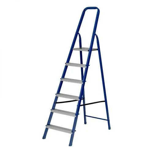 Стремянка, 6 ступеней, стальной профиль, алюминиевые ступени Сибртех Стремянка, 6 ступеней, стальной профиль, алюминиевые ступени Сибртех