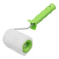 Валик с натуральным мехом, с ручкой, 100 мм, ворс 12 мм, D 48 мм, D ручки 6 мм, Сибртех