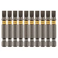 Бита SL6,0х50, сталь S2, шестигранный профиль, 10 шт. Е 6,3 Denzel