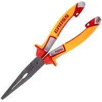 Длинногубцы прямые, диэлектрические рукоятки до 1000 В, трехкомпонентные рукоятки, 205 мм Gross Длинногубцы прямые, диэлектрические рукоятки до 1000 В, трехкомпонентные рукоятки, 205 мм Gross