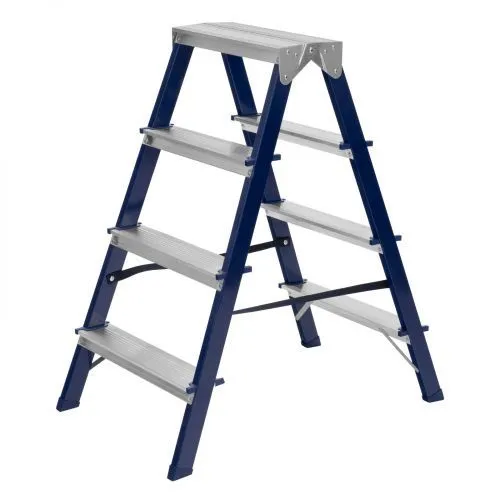 Стремянка двусторонняя 4 ступени, стальная, Сибртех Стремянка двусторонняя 4 ступени, стальная, Сибртех