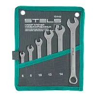 Набор ключей комбинированных 6-17 мм, 6 шт., CrV, матовый хром Stels Набор ключей комбинированных 6-17 мм, 6 шт., CrV, матовый хром Stels