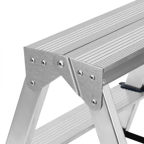 Стремянка двусторонняя 2 ступени, алюминиевая, Сибртех фото 5 Стремянка двусторонняя 2 ступени, алюминиевая, Сибртех фото 5