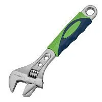 Ключ разводной, 200мм, переставная губка, 2-х комп.рукоятка Сибртех Ключ разводной, 200мм, переставная губка, 2-х комп.рукоятка Сибртех