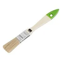 Кисть плоская 20 мм, натуральная щетина, деревянная ручка Сибртех