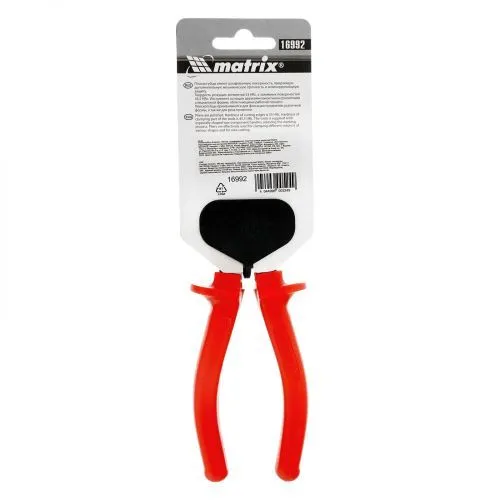 Плоскогубцы Econom, 160 мм, шлифованные, пластмассовые рукоятки Matrix фото 2 Плоскогубцы Econom, 160 мм, шлифованные, пластмассовые рукоятки Matrix фото 2