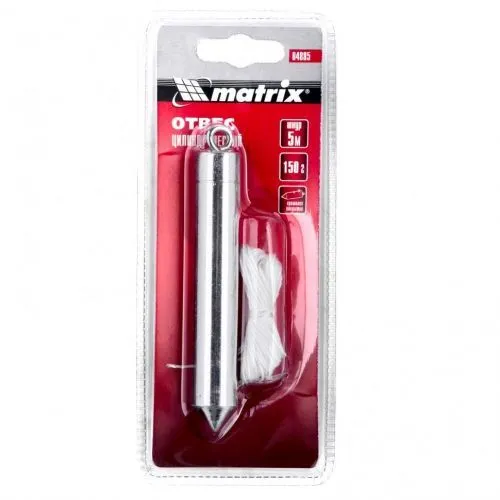 Отвес цилиндрический, 150 г, шнур 5 м Matrix фото 2 Отвес цилиндрический, 150 г, шнур 5 м Matrix фото 2