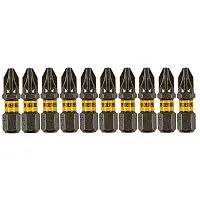 Бита PZ2х25, сталь S2, шестигранный профиль, 10 шт. Е 6,3 Denzel