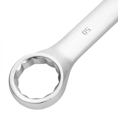 Ключ комбинированный 50мм, никелированный Сибртех фото 4 Ключ комбинированный 50мм, никелированный Сибртех фото 4