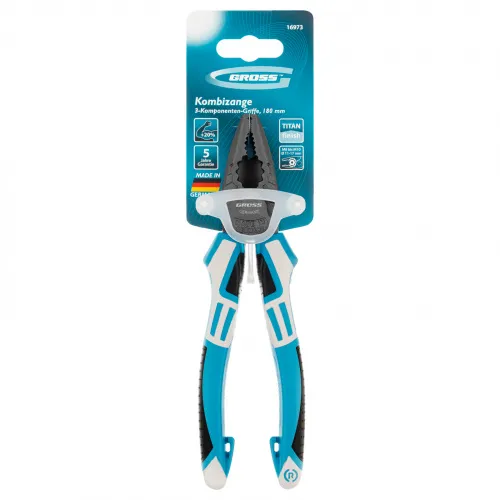Плоскогубцы комбинированные 180 мм, трехкомпонентные рукоятки Gross фото 4 Плоскогубцы комбинированные 180 мм, трехкомпонентные рукоятки Gross фото 4