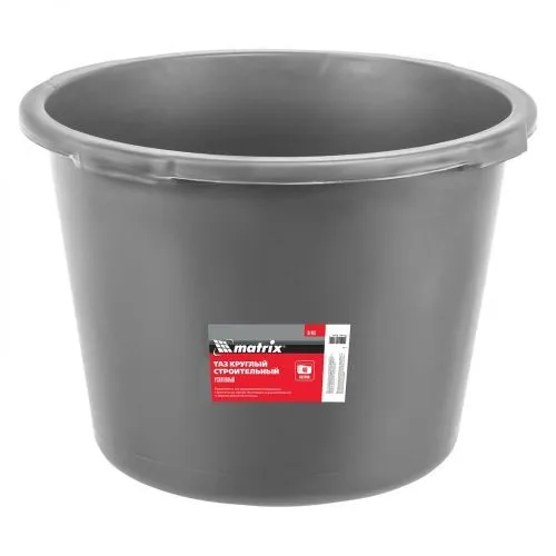 Таз круглый строительный усиленный, 40 л Matrix фото 2 Таз круглый строительный усиленный, 40 л Matrix фото 2
