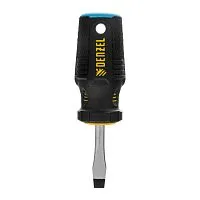 Отвертка, SL6x38 мм, S2, 3к рукоятка Denzel