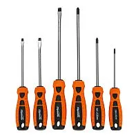 Набор отверток "Point", CrV, двухкомпонентные рукоятки, 6 шт, Sparta