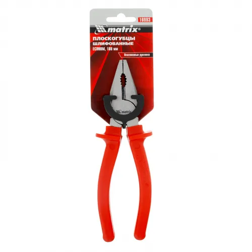 Плоскогубцы Econom, 180 мм, шлифованные, пластмассовые рукоятки Matrix фото 3 Плоскогубцы Econom, 180 мм, шлифованные, пластмассовые рукоятки Matrix фото 3