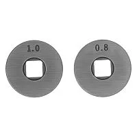 Подающий ролик, V профиль под стальную проволоку 0,8-1мм, посадка квадрат, 2 шт Denzel