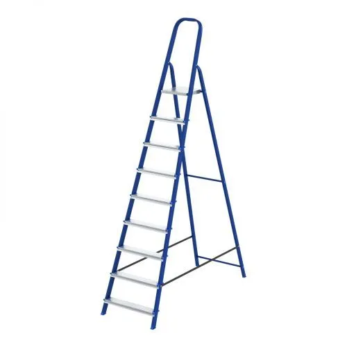 Стремянка, 9 ступеней, стальной профиль, алюминиевые ступени Сибртех Стремянка, 9 ступеней, стальной профиль, алюминиевые ступени Сибртех