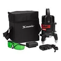 Лазерный уровень ML 06 Green, 30 м, 520 нм, аккумулятор Li 2800 мАч, резьба 5/8" Matrix