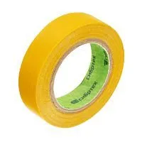 Изолента ПВХ, 15 мм х 10 м, желтая Сибртех