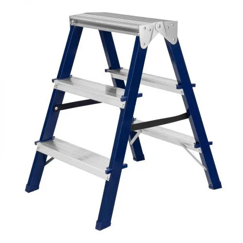 Стремянка двусторонняя 3 ступени, стальная, Сибртех Стремянка двусторонняя 3 ступени, стальная, Сибртех