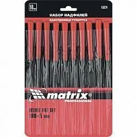 Набор надфилей, 180 х 5 мм, 10 шт, пластиковые рукоятки Matrix