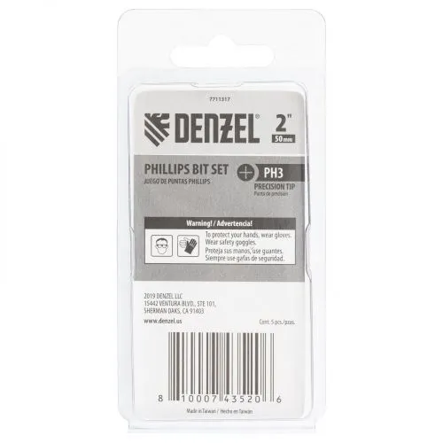 Бита PH3x50, 5 шт. Denzel фото 7 Бита PH3x50, 5 шт. Denzel фото 7