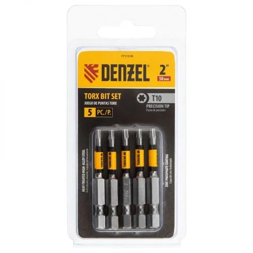 Бита T10x50, 5 шт. Denzel фото 2 Бита T10x50, 5 шт. Denzel фото 2