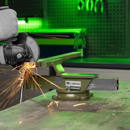 Тиски слесарные, 200 мм, стальные, поворотные Сибртех фото 4 Тиски слесарные, 200 мм, стальные, поворотные Сибртех фото 4