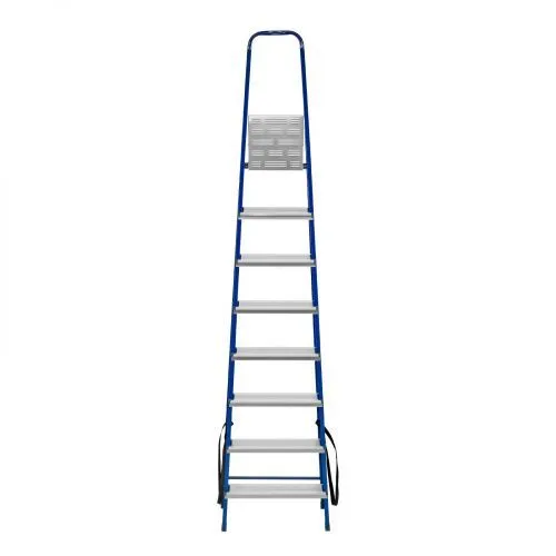 Стремянка, 8 ступеней, стальной профиль, алюминиевые ступени Сибртех фото 7 Стремянка, 8 ступеней, стальной профиль, алюминиевые ступени Сибртех фото 7