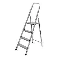 Стремянка, 4 ступени, алюминиевая, Сибртех