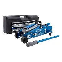 Домкрат гидравлический подкатной с фиксатором, 2.5 т, Safety Pin, 140-385 мм, в кейсе Stels