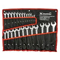 Набор ключей комбинированных, 6-32 мм, 25 шт, CrV, полированный хром Matrix Набор ключей комбинированных, 6-32 мм, 25 шт, CrV, полированный хром Matrix