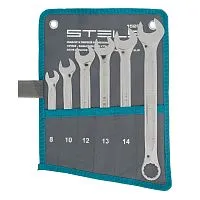 Набор ключей комбинированных 6 шт, 8-17 мм,  антислип Stels Набор ключей комбинированных 6 шт, 8-17 мм,  антислип Stels