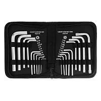 Набор ключей имбусовых HEX-Torx , 18 шт: HEX 1.5-10 мм, T10-T50, CrV, коротких, с сатиновым покрытием Matrix