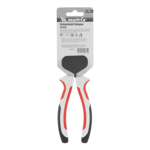 Плоскогубцы Premium, 180 мм, трехкомпонентные рукоятки Matrix фото 2 Плоскогубцы Premium, 180 мм, трехкомпонентные рукоятки Matrix фото 2