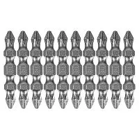 Бита двухсторонняя, PH2-PH2 х 45 мм, сталь S2, 10 шт. Denzel