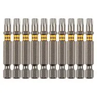 Бита TX 30х50, сталь S2, шестигранный профиль, 10 шт. Е 6,3 Denzel